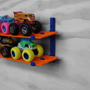 1/64 Scale Monster Truck Wall Display Two Lane Wall Display Compatible with Hot Wheel, Monster Jam , and Matchbox Cars image 7