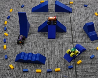 Monstertruck Bahn: 7-teiliger Obstcycle, Hot Wheels Kompatibel