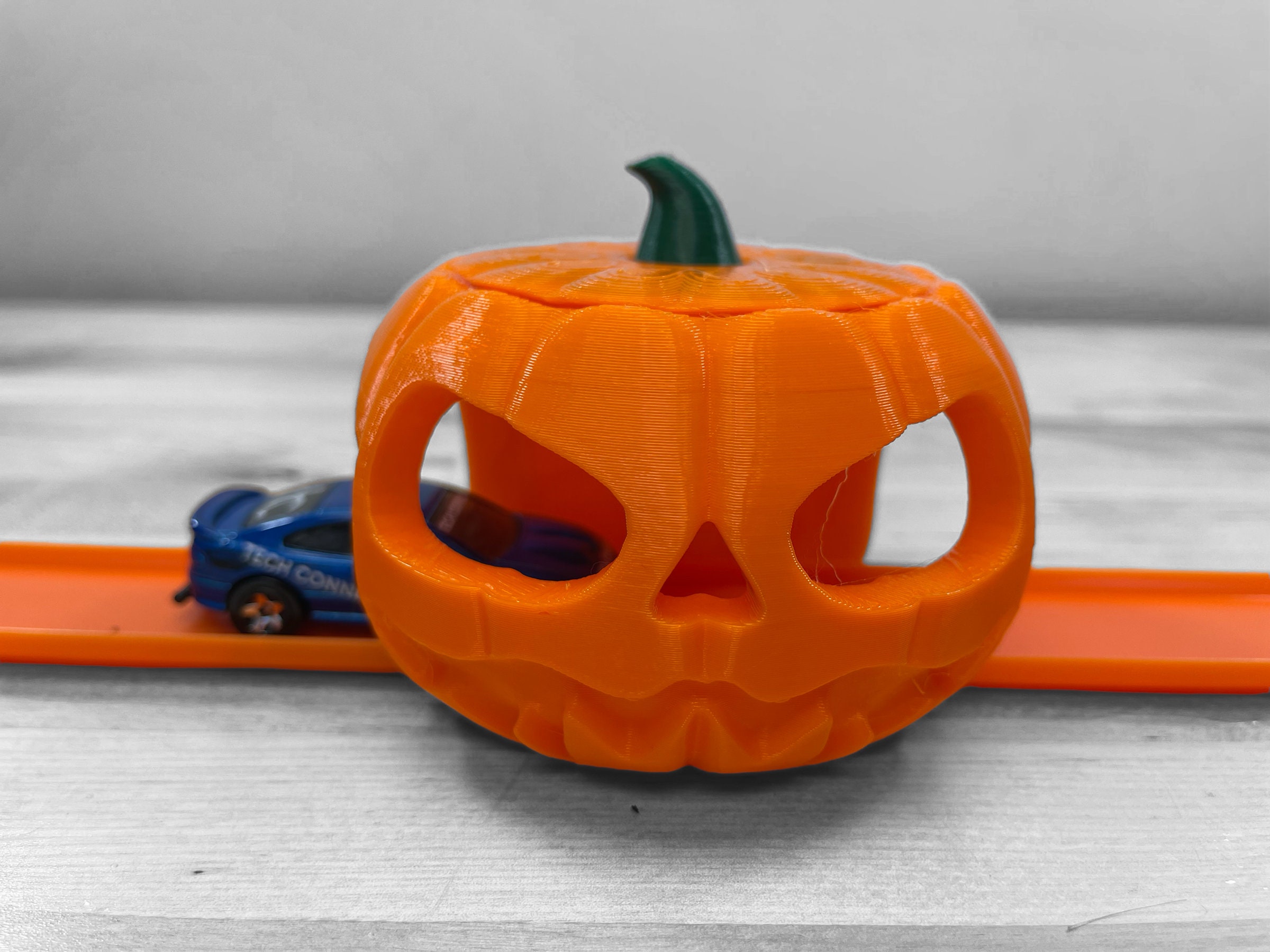 Pumpkin Tunnel Halloween Themed Hot Wheels Compatible Track Add On Etsy