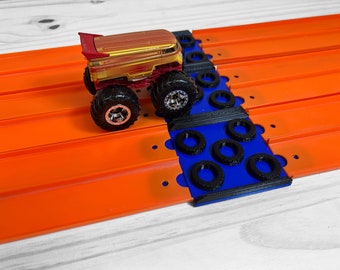 Super 6 voies Raceway Compatible Monster Truck Tire Crawl | Compatible avec les Monster Trucks Hot Wheel, Monster Jam et Matchbox à l'échelle 1/64