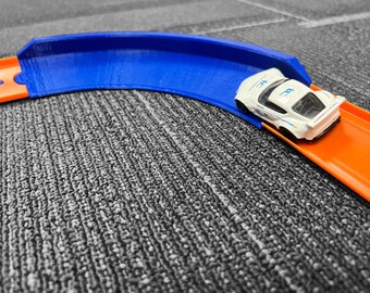 90 Degree Banked Turn Toy Car Track Add on Compatible With Hot Wheels and Matchbox Cars and Track Etsy UK