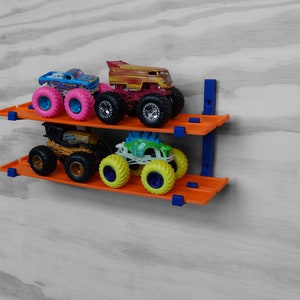 1/64 Scale Monster Truck Wall Display Two Lane Wall Display Compatible with Hot Wheel, Monster Jam , and Matchbox Cars image 6