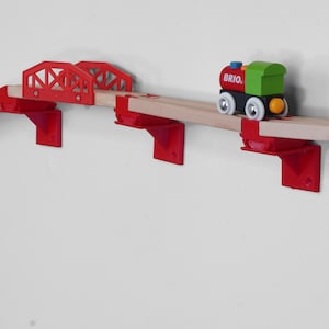 Eco-Friendly Wooden Train Track Wall Mounts: Brio, Thomas, Ikea Compatible
