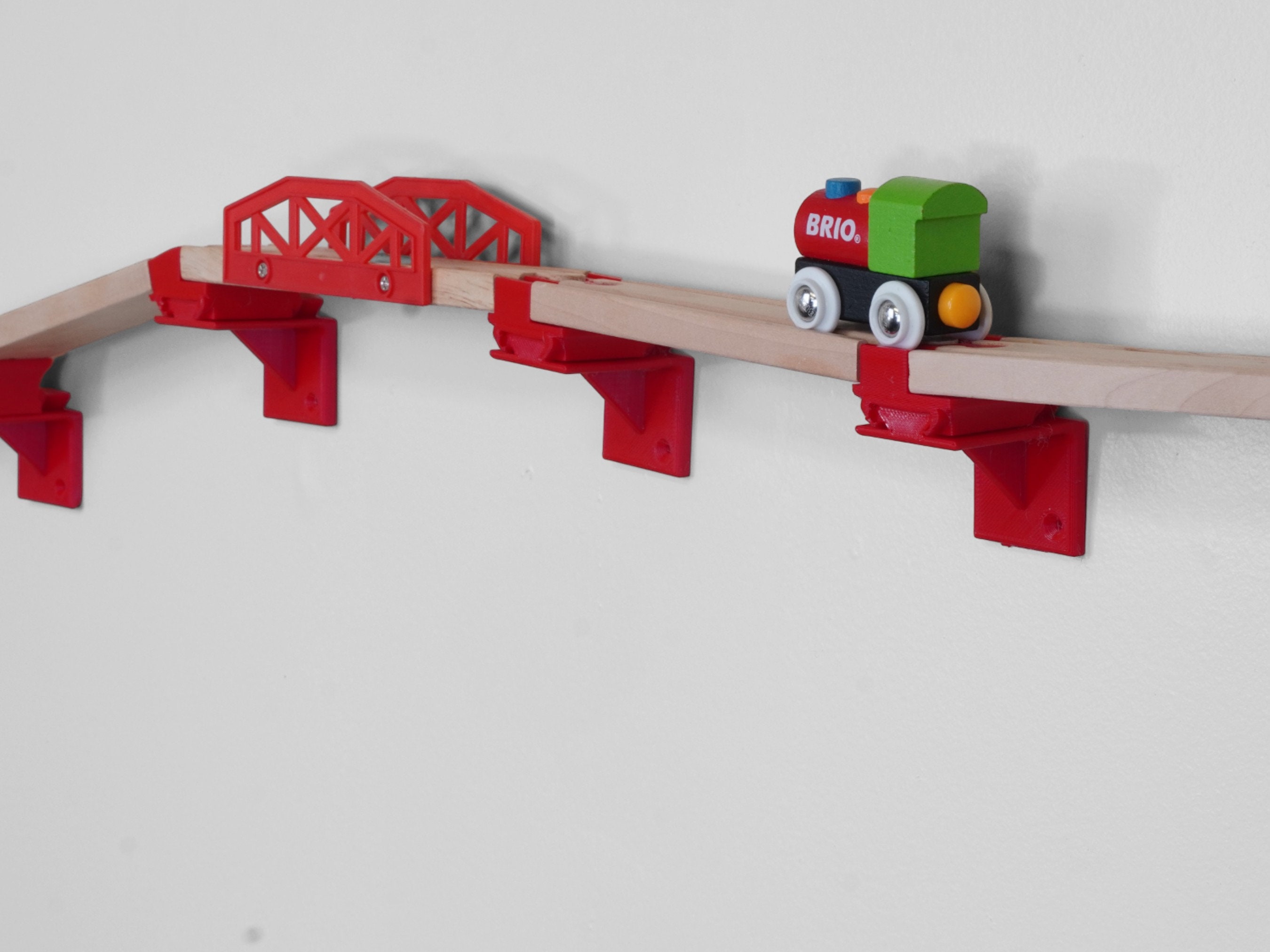 Eco-Friendly Wall Mounts for Wooden Train Tracks | Compatible with Brio, Thomas & Friends, Lillabo, Ikea | Perfect Kids Toy and Gift Idea