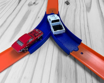 Hot Wheels Compatible Y Track: 2 to 1 Lane Merge Add-on