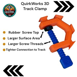 QW3D Track Clamp Compatible with Hot Wheels Track Made in the U.S.A Environmentally Friendly zdjęcie 3