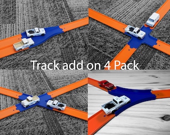 Pack d'extensions Track - Respectueux de l'environnement, comprend la fusion, les croisements et le fractionnement | Compatible avec les voitures et les circuits Hot Wheels et Matchbox