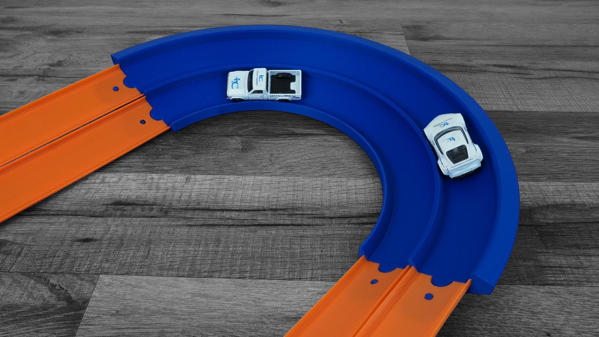 2-lane Curved Track | Hot Wheels Compatible | Eco-friendly PLA | Made ...