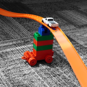 4 Pack Duplo Compatible to Hot Wheel Connector | Compatible with Duplo and other similar building blocks