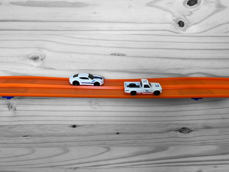 2 Lane Wall Mount 2 Lane Wall Mount Toy Car Wall Mount Compatible with Hot Wheels and Matchbox Cars and Track image 8