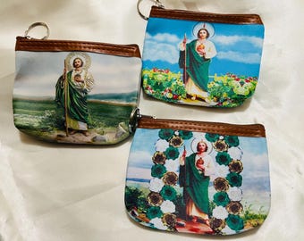 Llavero monedero de San Judas, 3 estilos diferentes