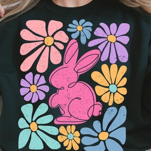 Happy Easter Png, Boho Floral Easter Png, Retro Easter Png, Easter Bunny Boho Png, Easter Boho Floral Bunny Png, Easter Egg Png, Spring Png