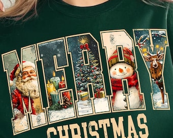Retro Christmas PNG, Christmas Shirt PNG, Vintage Christmas PNG, Santa Claus png, Christmas Sublimation, Merry Christmas png, T-shirt design