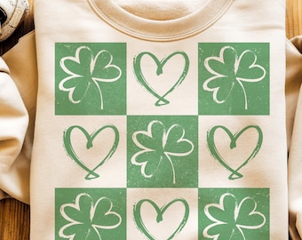 Retro Checkered St Patrick's Day PNG, Coquette St Patty's Day png, Lucky Shamrock PNG, St Patricks Coquette Png, Lucky Charm Png, Irish Png