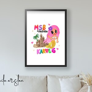 Karol G MSB Forever Sandcastle, Mermaid, Pink Hair Png, Mañana Será ...