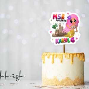 Karol G MSB Forever Sandcastle, Mermaid, Pink Hair Png, Mañana Será ...