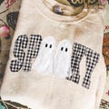 Spooky Ghost PNG, Gingham Halloween Sublimation Design, Lace Ghost Shirt Graphic, Cute Vintage Halloween Digital Download product logo