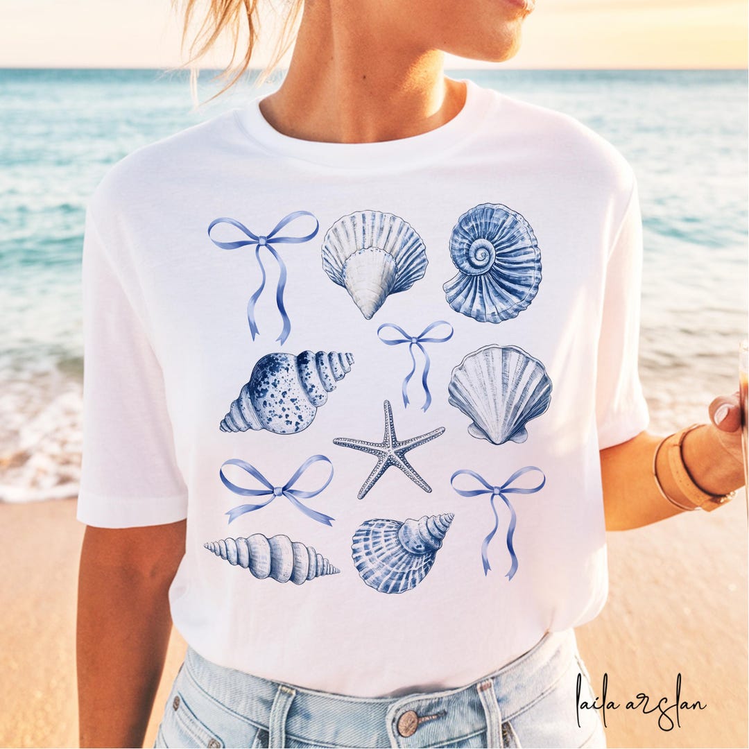 Coquette Seashell PNG Beach PNG Summer PNG Coastal Granddaughter Print ...