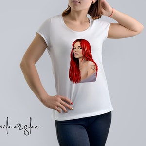 Illustration Karol G Karol G With Red Hair Png Un Verano Sin - Etsy