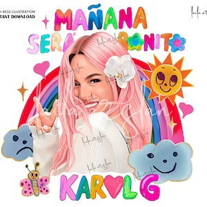 Karol G pink hair | karol G mientras me curo del cora | Karol g manana sera bonito png | Karol g png file