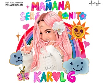 Karol G pink hair | karol G mientras me curo del cora | Karol g manana sera bonito png | Karol g png file