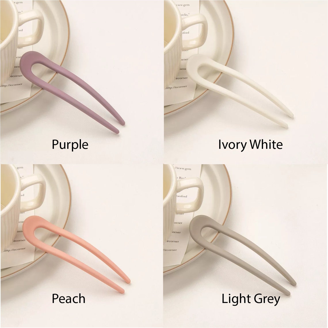 Minimalist Hair Pin Bun Holder Candy Color Hair Stick Etsy