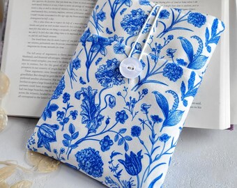 Floral fabric book sleeve with pocket