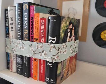 Fabric book organiser, Soft book holder, Stylish Japanese  book shelf decor for book lovers, Bookworm accessories and gifts, Bookish things