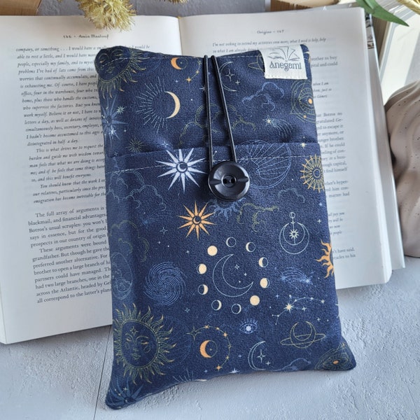 Astrology fabric book sleeve with pocket