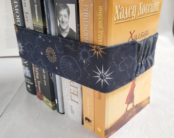 Fabric book organiser, Soft book holder, Constellation book shelf decor for book lovers, Bookworm accessories and gifts, Bookish things