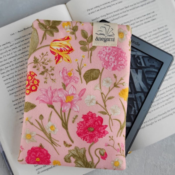 Floral Kindle Hülle, gepolsterte Kindle Hülle, Paperwhite und Oasis Hülle, Bücherwurm Geschenke, E-Reader Hülle, Buchliebhaber Geschenk, Back to School Geschenk