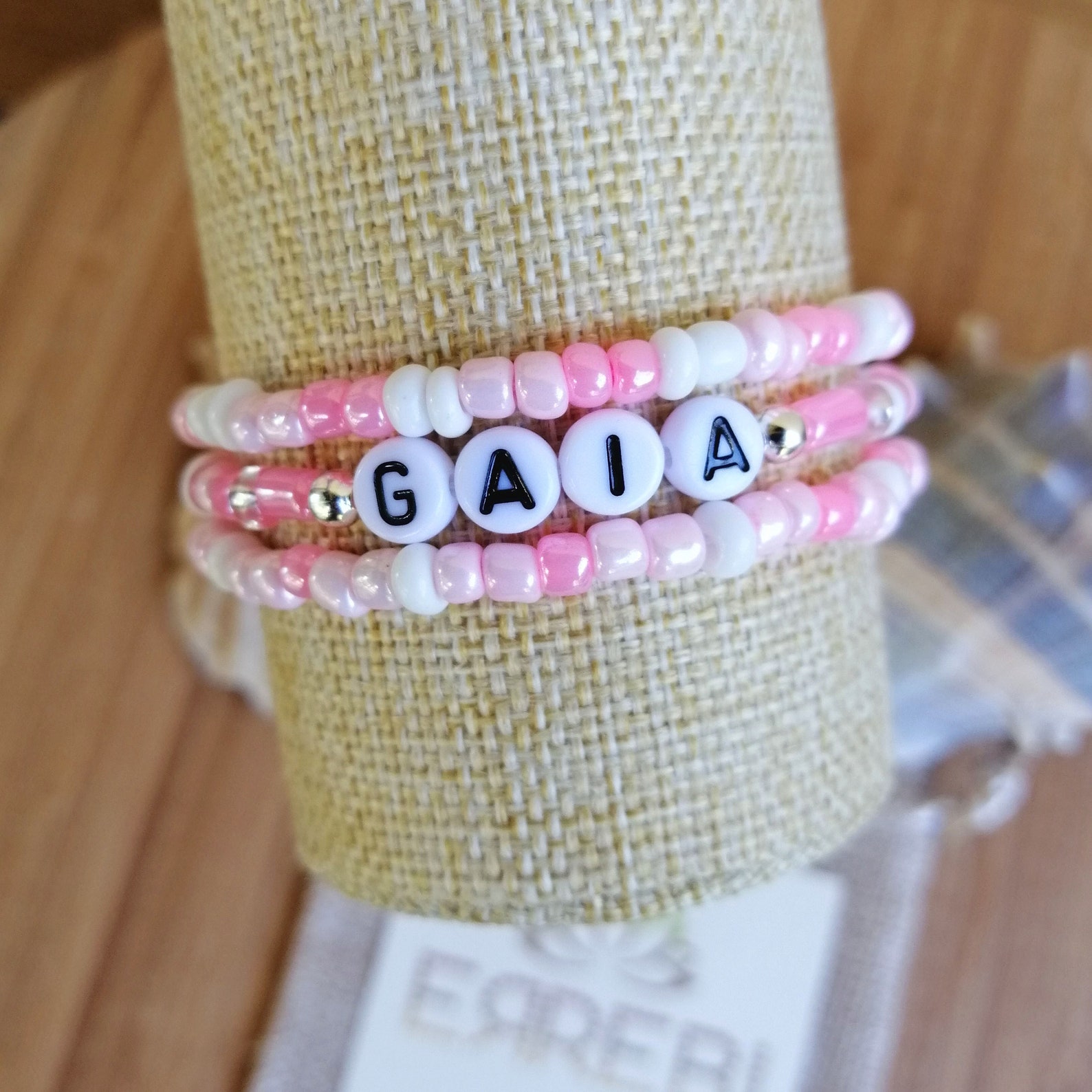 Bracciale Personalizzato Con Nome In Acciaio Inox E Cristallo - Idea Regalo Per Ragazza - 3