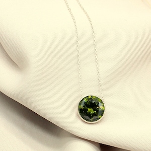 925k Sterling Silver Peridot Necklace, Peridot Necklace, American Seller, Birthstone Necklace, Gift,Gemstone Neklace Gift For Her