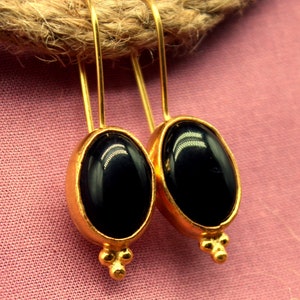 Black Onyx Earrings,Birthstone Earrings, Silver Earrings, Onyx Earrings, Swarovski , Crystal Earrings, American Seller Gift For Her