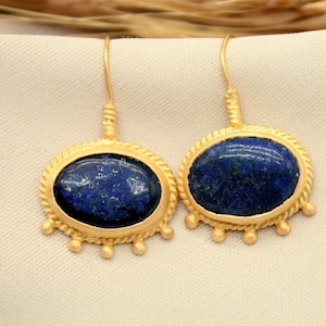 LAPISLAZULI OHRRINGE, Lapis Ohrringe, Lapis Schmuck, Sterling Silber Ohrringe, personalisierte Geschenk für Mama, baumeln Ohrring Geschenk für sie
