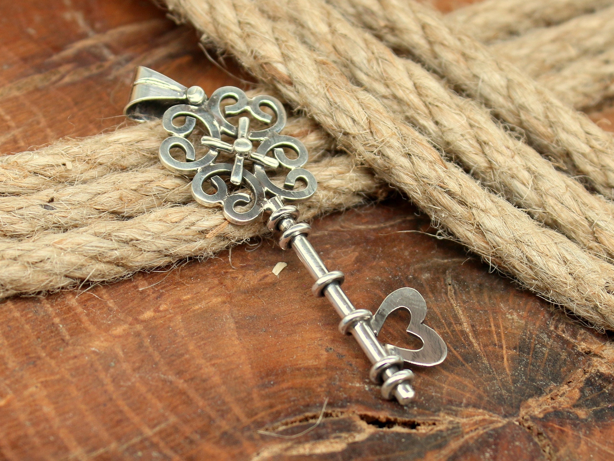 5pcs Girls Lock & Key Pendant Necklace