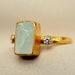 925k Sterling Silver Raw Aquamarine  Ring, Gemstone Morganite Ring, Sterling Silver Ring, Wedding Ring, Engagement Ring, BlackFriday 