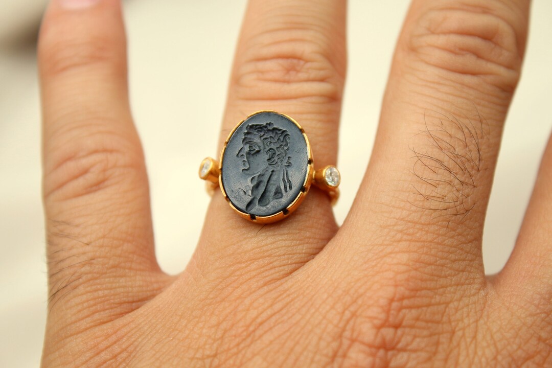 Rome Commander Cameo Intaglio Signet Ring,gold Signet Ring,silver ...