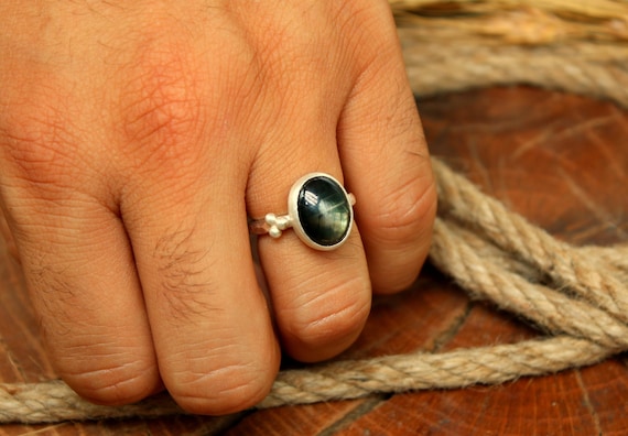 Star sapphire shop silver ring