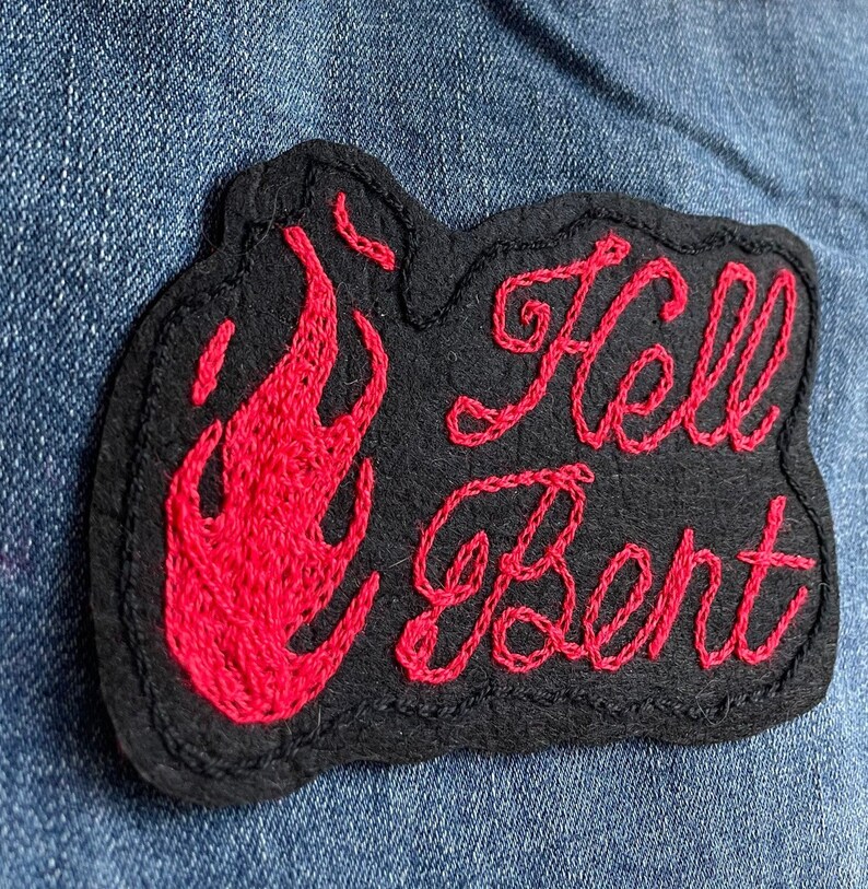 Buy Chainstitch Embroidery Patches Hell Bent, Bad Influence, I Wanna Be ...