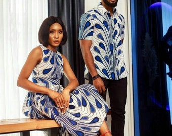 African couples matching outfit ,African Attire  , African print dress , couples outfit , men fashion , African suits, women fashion,