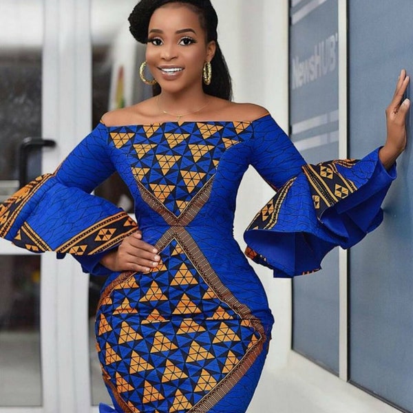 African Womens Royal Blue Dress – Etsy