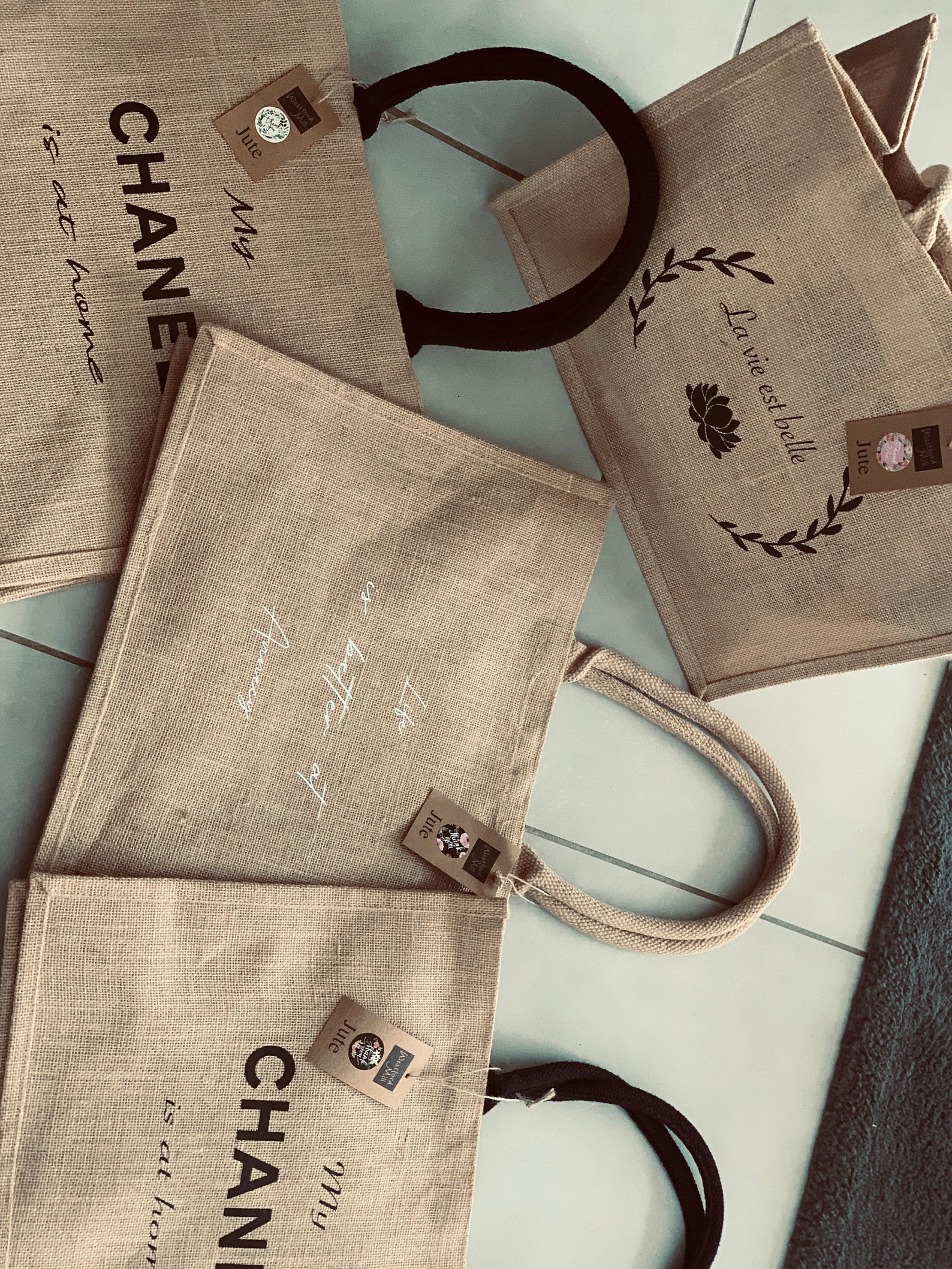 Sac en toile de jute personnalisé Etsy