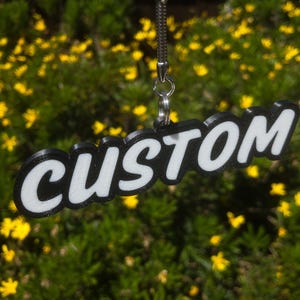 Personalized Text Keychain