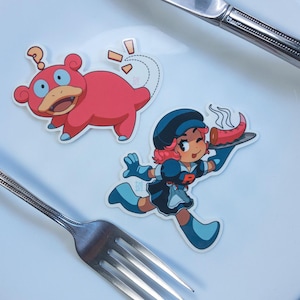Slowpoke and Team Rocket Waitress Sticker Set