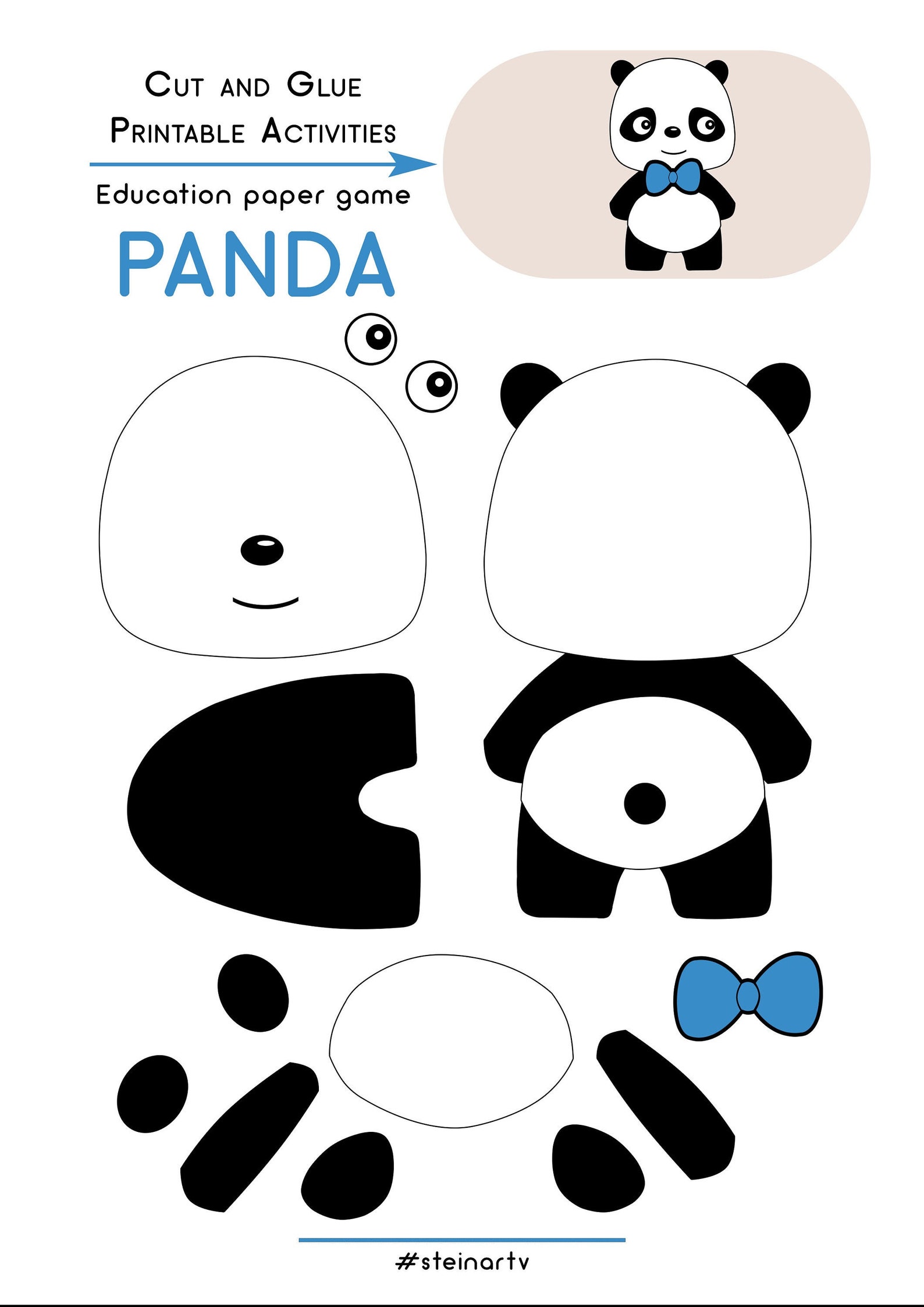 Cute Panda Cut File Cut Files DIY Paper Craft Creative Gift Etsy