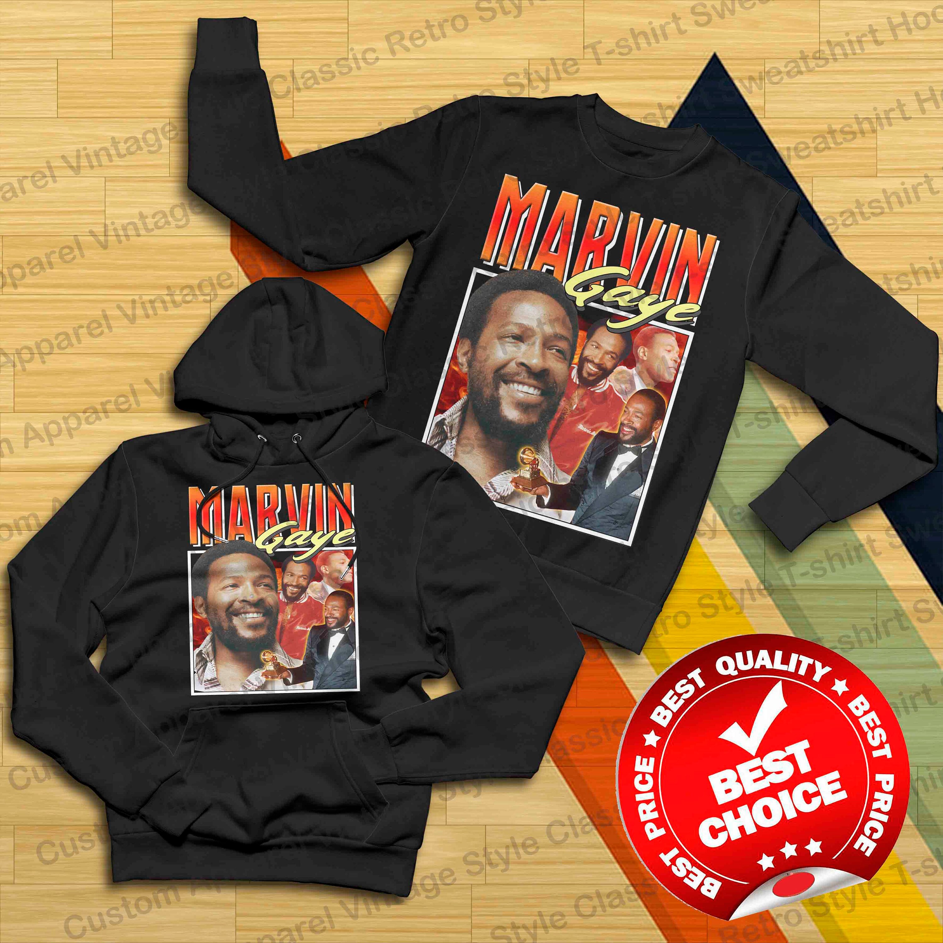 Marvin Gaye Sweater Marvin Gaye Hoodie Vintage Sweatshirt Blues Jazz Soul Music Aethetic Classic Rock Retro Christmas Thanksgiving Gift