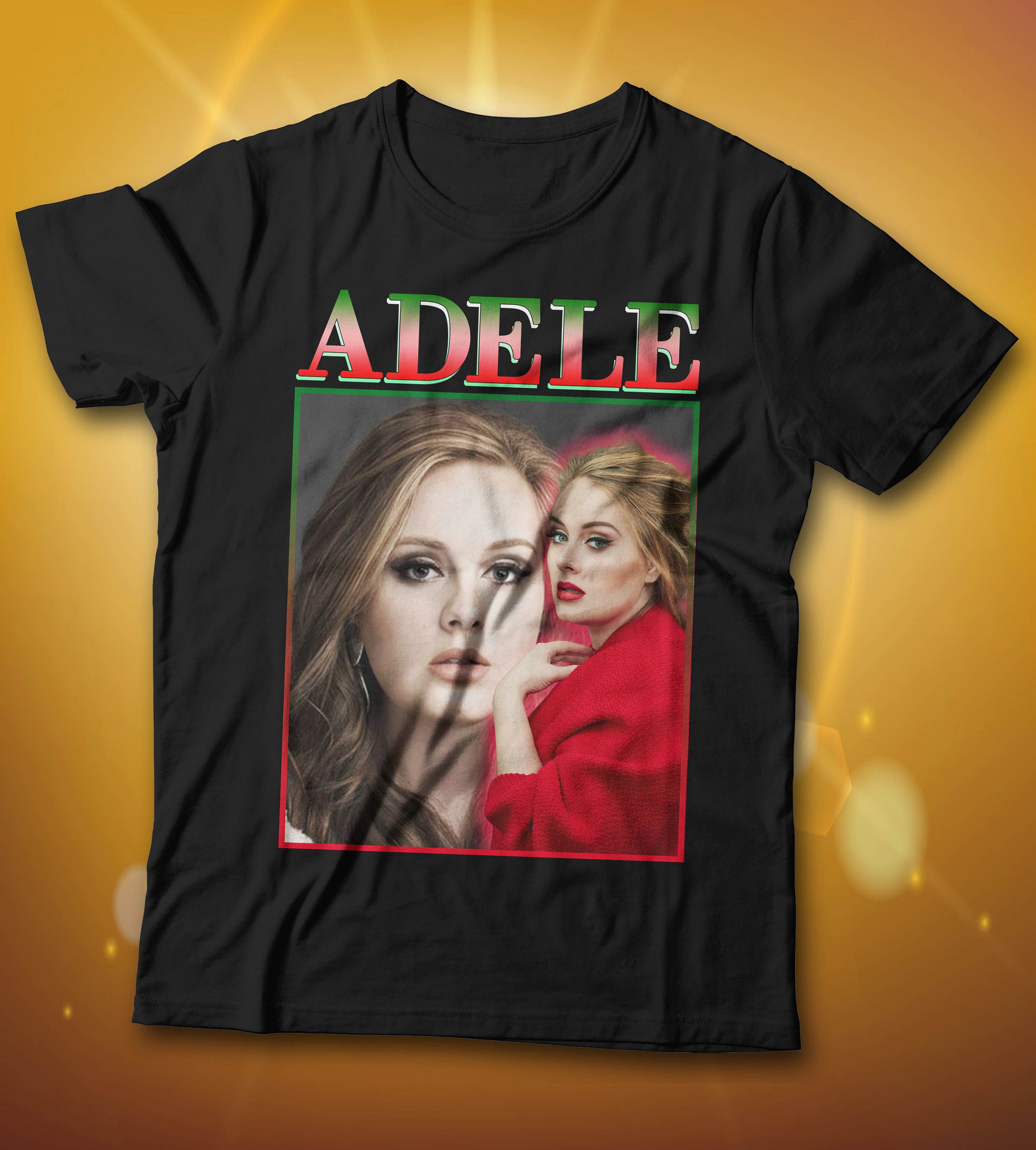 Discover Maglietta T-Shirt Cantante Adele Uomo Donna Bambini Vintage Retro Stile Vintage Music Concerto