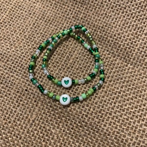 Braccialetti con perline a forma di cuore per mamma e me: set per il primo giorno di scuola