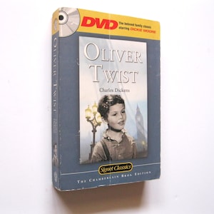 Oliver Twist by Charles Dickens, Paperback Book With Movie DVD